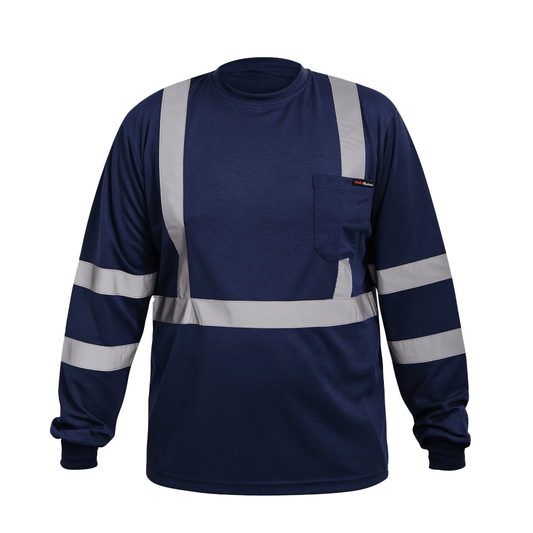 T-Shirt Safety Full Navy: Seragam Kerja Elegan & Aman untuk Profesional Lapangan