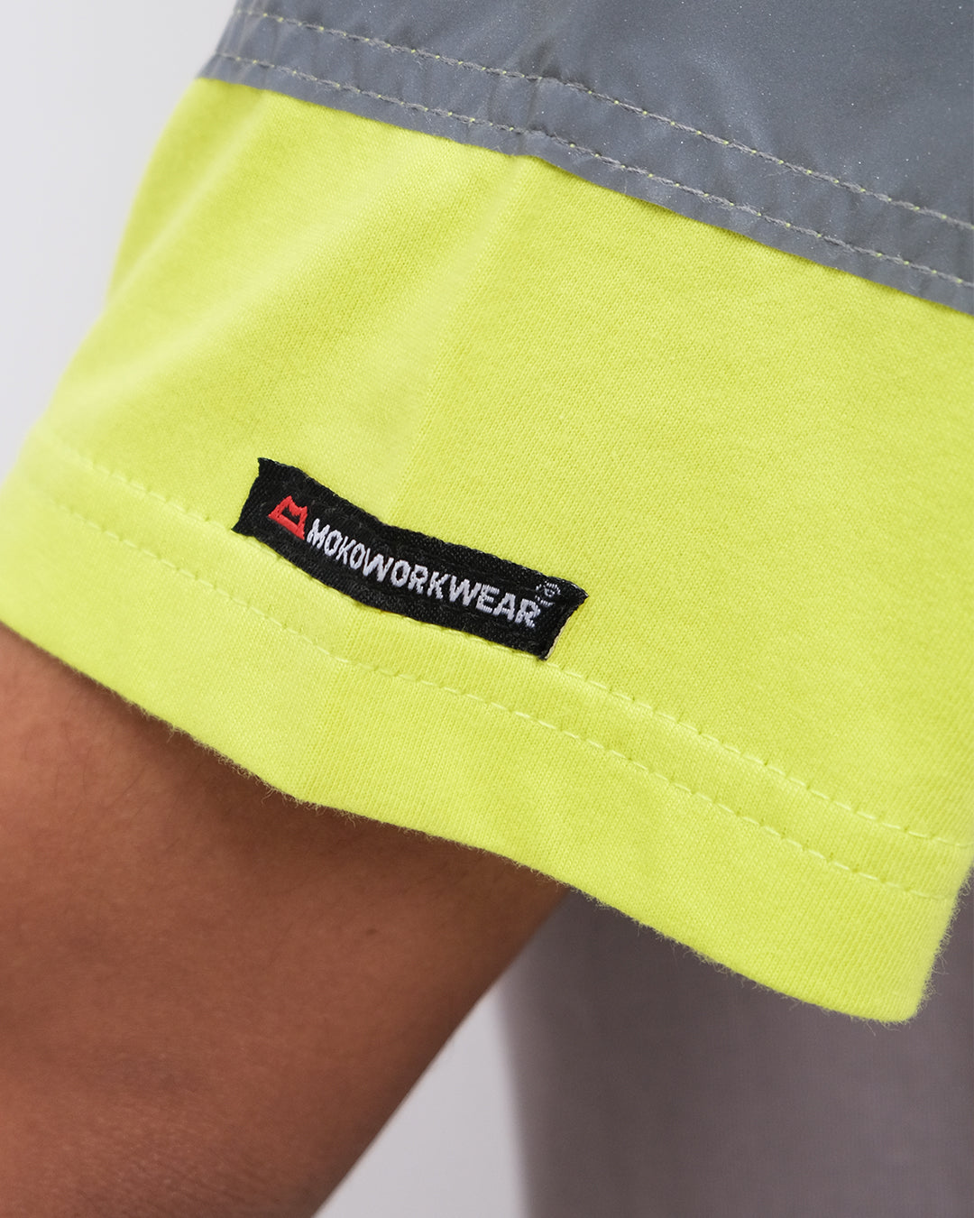T-Shirt Lime Grey T-Shirt Mokoworkwear