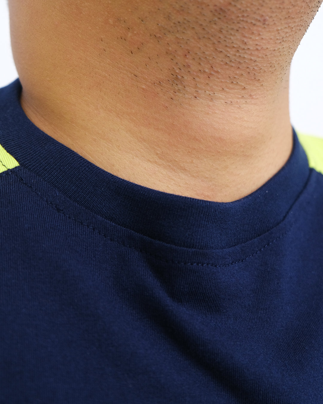 T-Shirt Electric Navy Lime T-Shirt Mokoworkwear