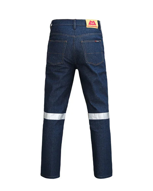 celana jeans safety mokoworkwear tampak dari belakang