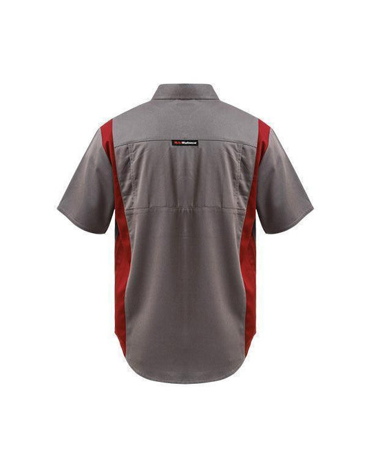 Shirt Charcoal Maroon - Mokoworkwear