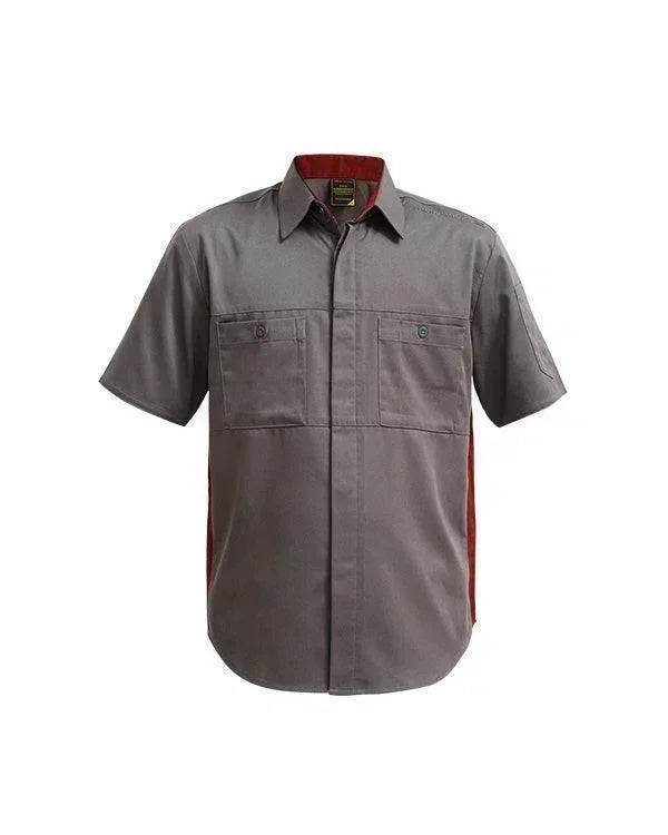 Shirt Charcoal Maroon - Mokoworkwear