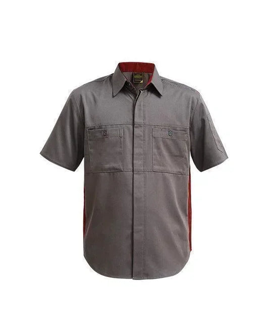 Shirt Charcoal Maroon - Mokoworkwear