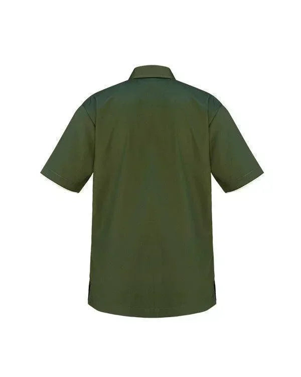 Shirt Green List Cream - Mokoworkwear