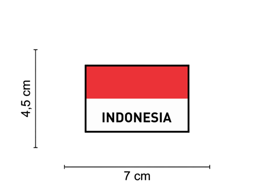 Indonesian Flag Patch Typography