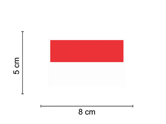 Indonesian Flag Patch Rectangle