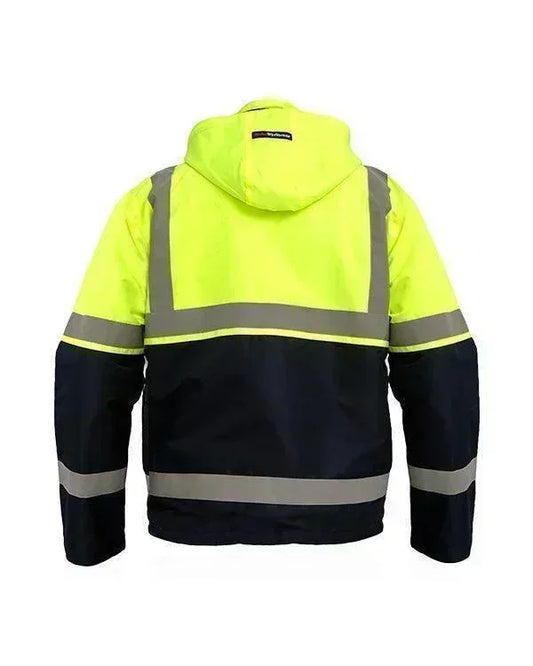Safety Parka Lime - Mokoworkwear