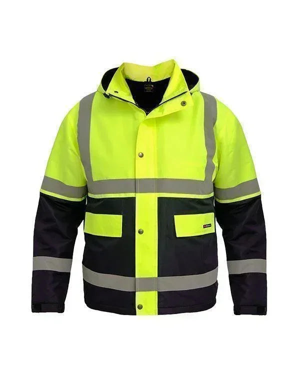 Safety Parka Lime - Mokoworkwear