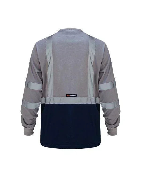 T-Shirt Gray Navy - Mokoworkwear