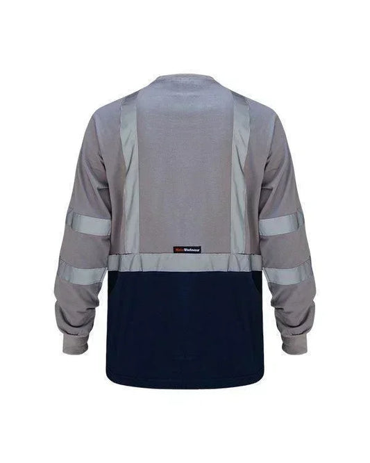 T-Shirt Gray Navy - Mokoworkwear