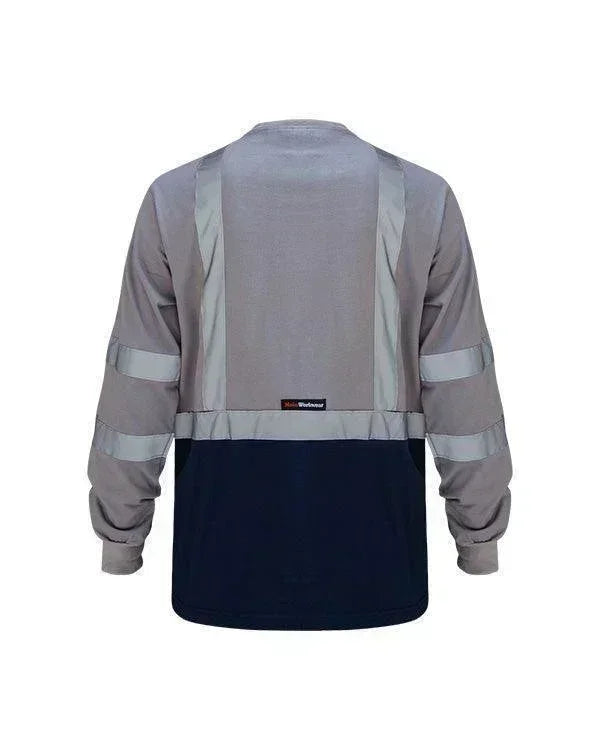 T-Shirt Gray Navy - Mokoworkwear