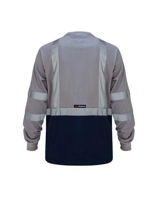 T-Shirt Gray Navy - Mokoworkwear