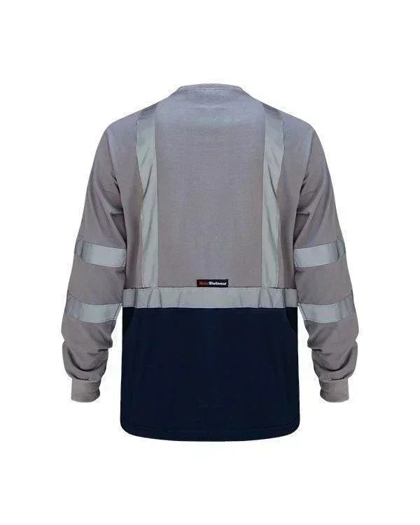 T-Shirt Gray Navy - Mokoworkwear