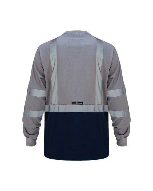 T-Shirt Gray Navy - Mokoworkwear