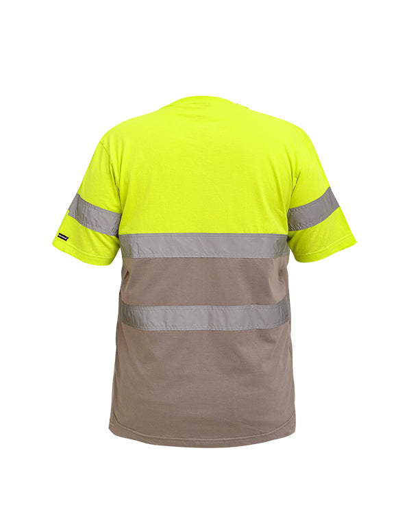 T-Shirt Lime Grey T-Shirt Mokoworkwear