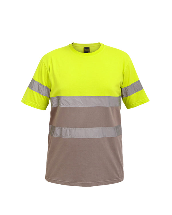 T-Shirt Lime Grey T-Shirt Mokoworkwear