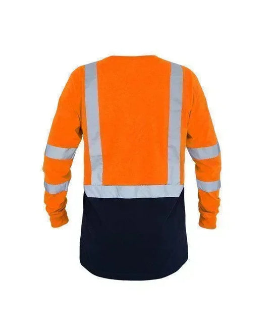 T-Shirt Orange Navy - Mokoworkwear