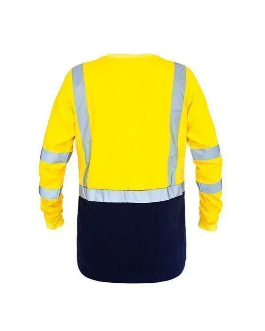 T-Shirt Yellow Navy - Mokoworkwear