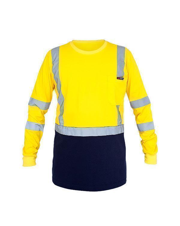 T-Shirt Yellow Navy - Mokoworkwear