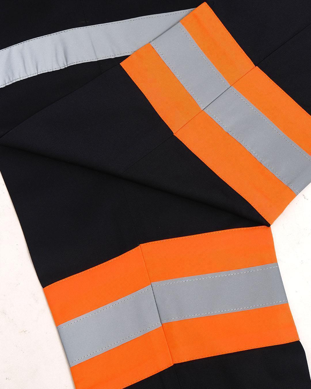 Safety Pants Navy Orange - Mokoworkwear
