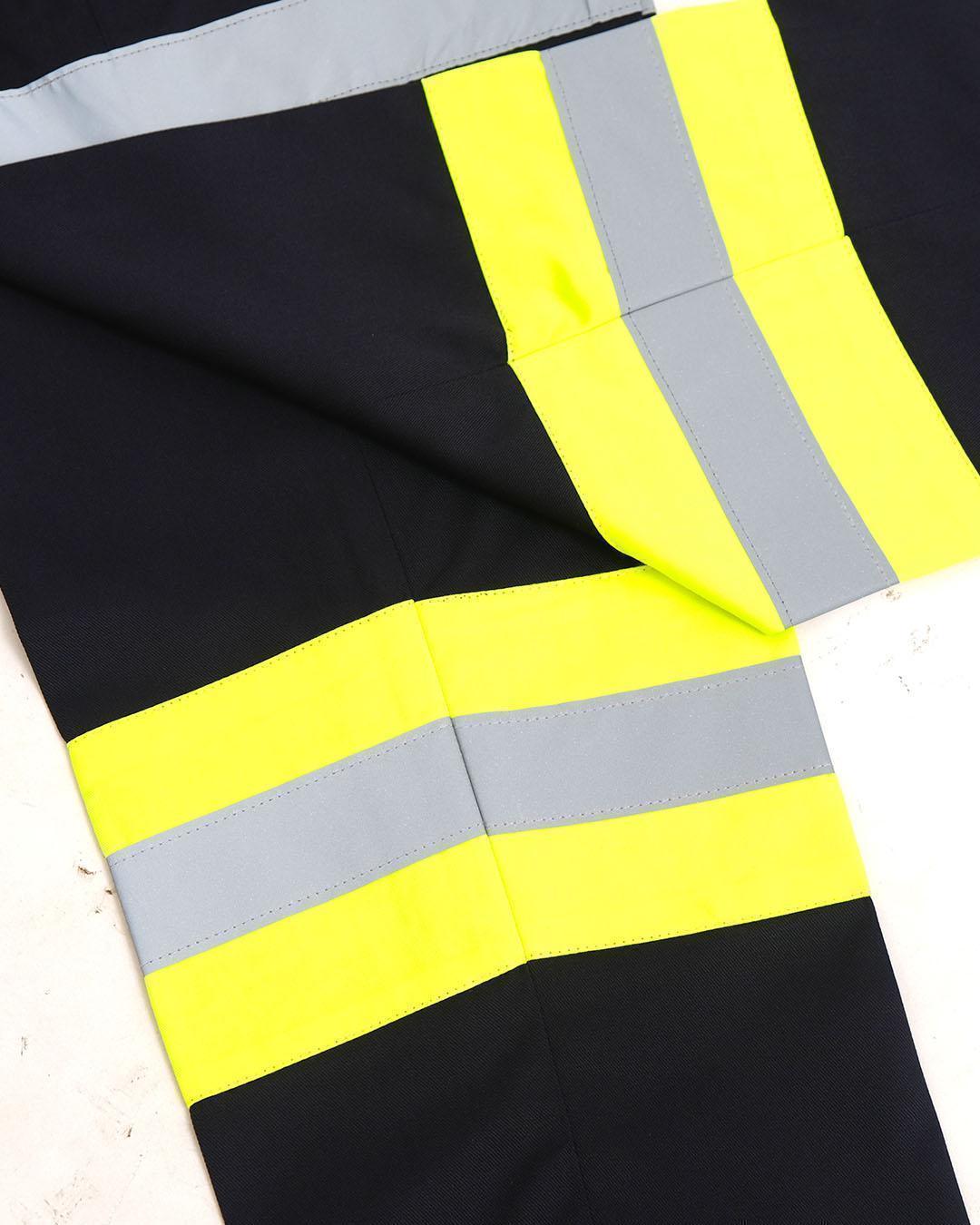 Safety Pants Navy Lime - Mokoworkwear