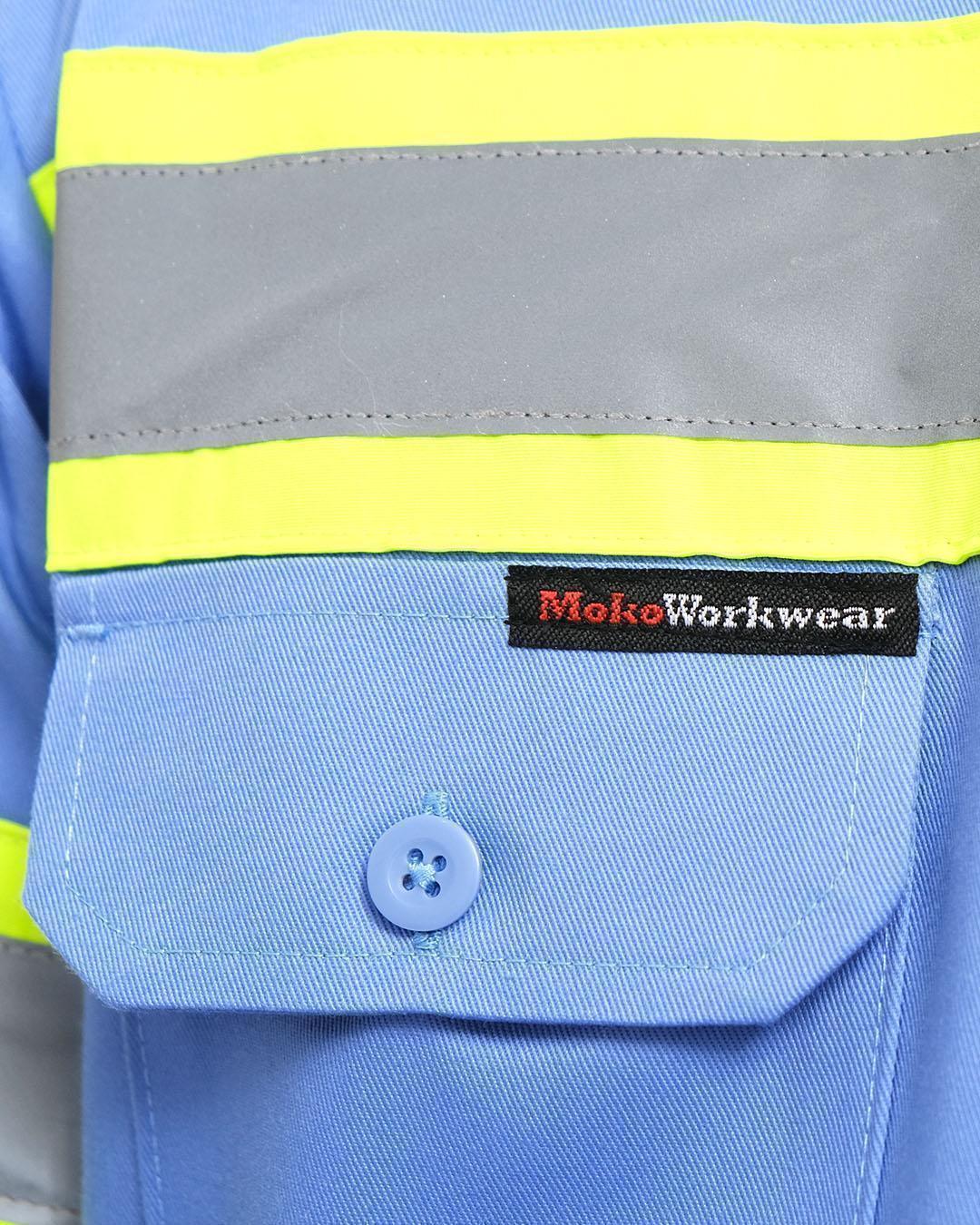 Wearpack Safety Light Blue Lime - Mokoworkwear