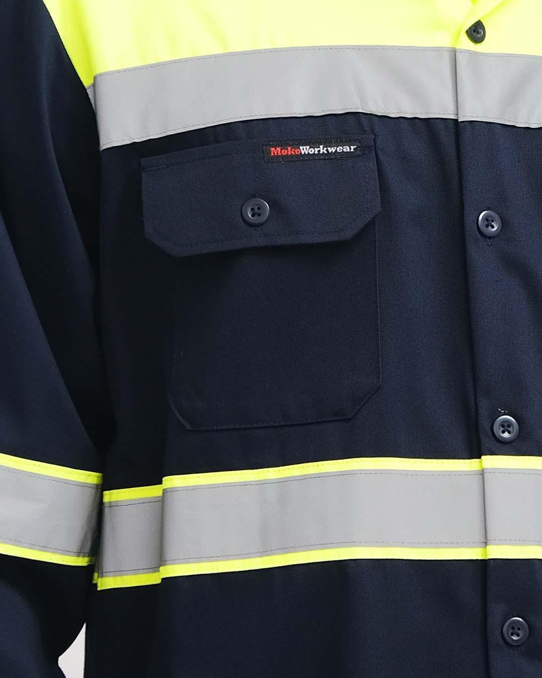 Wearpack Safety Lime Navy - Mokoworkwear