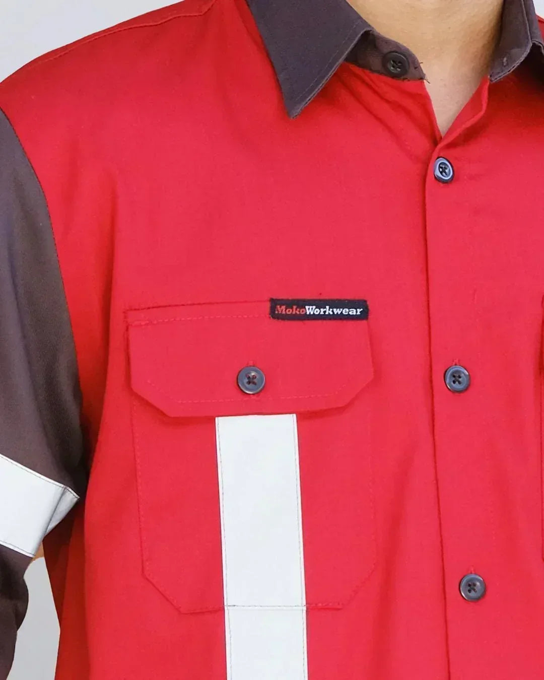 Wearpack Safety Charcoal Red (No Airflow) - Mokoworkwear