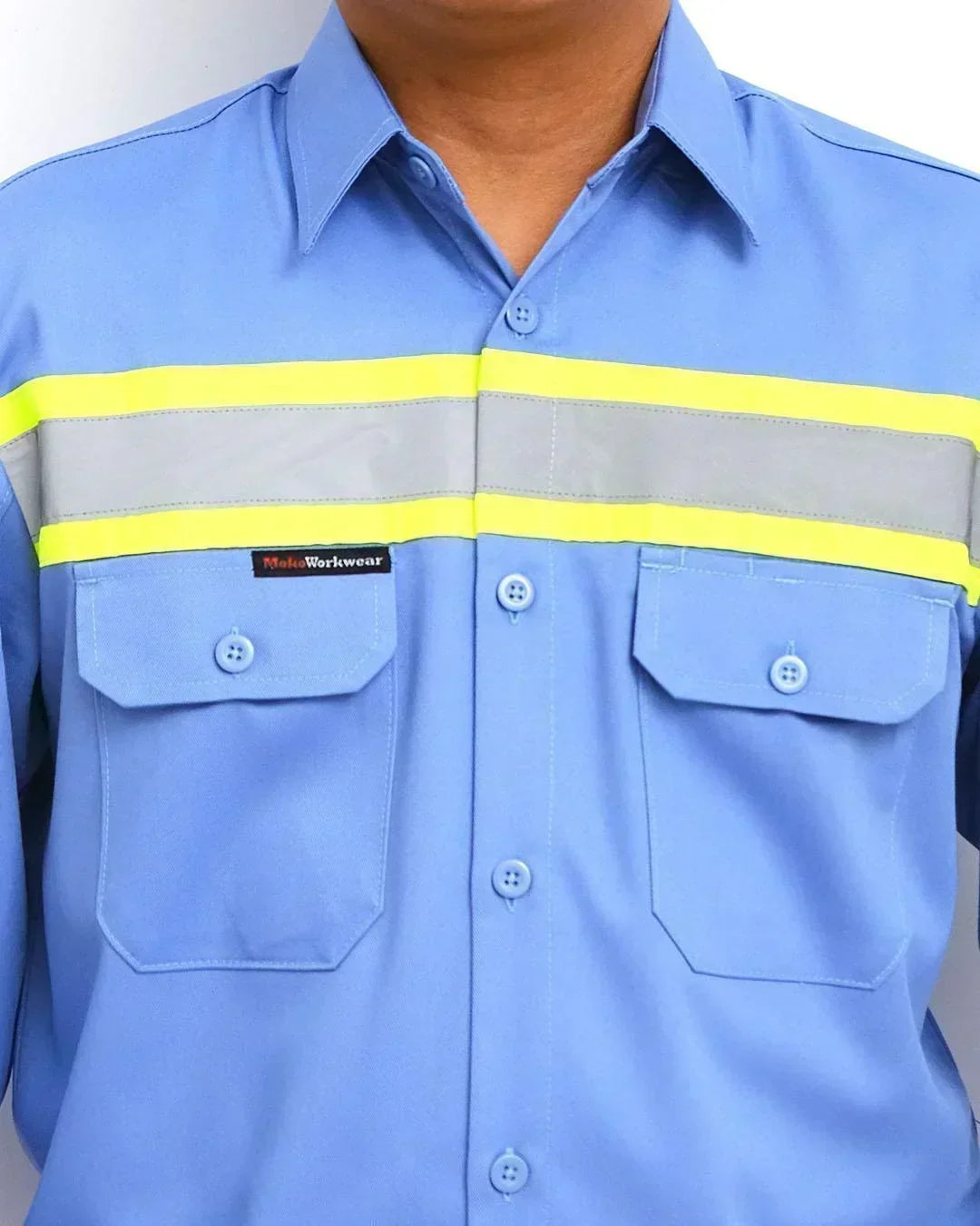 Wearpack Safety Light Blue Lime - Mokoworkwear