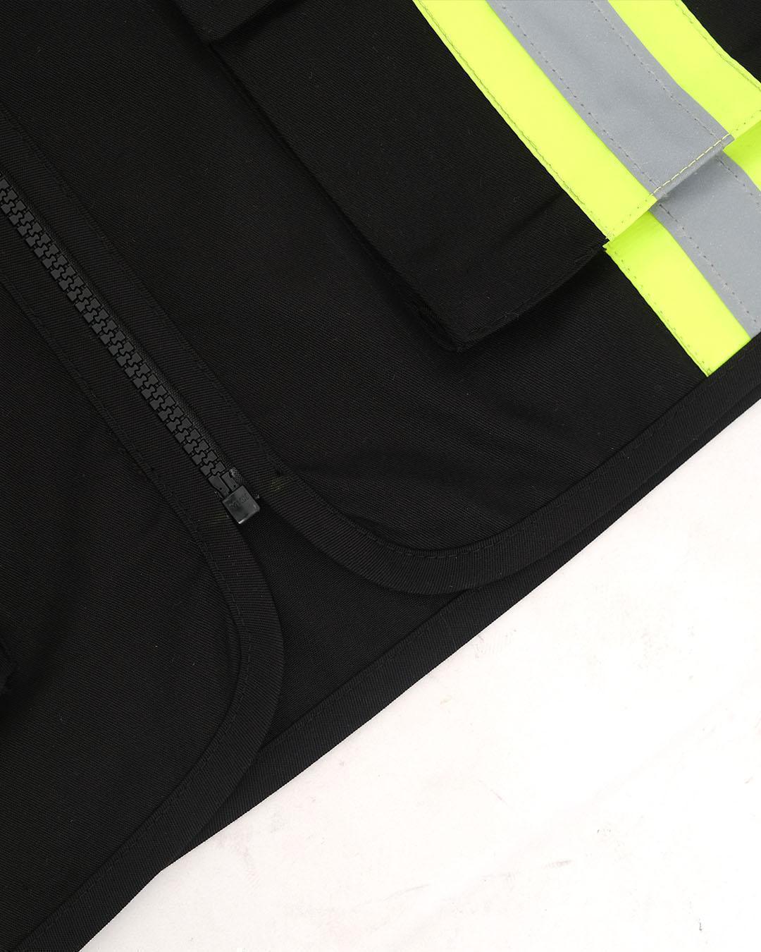 Vest Black List Lime - Mokoworkwear