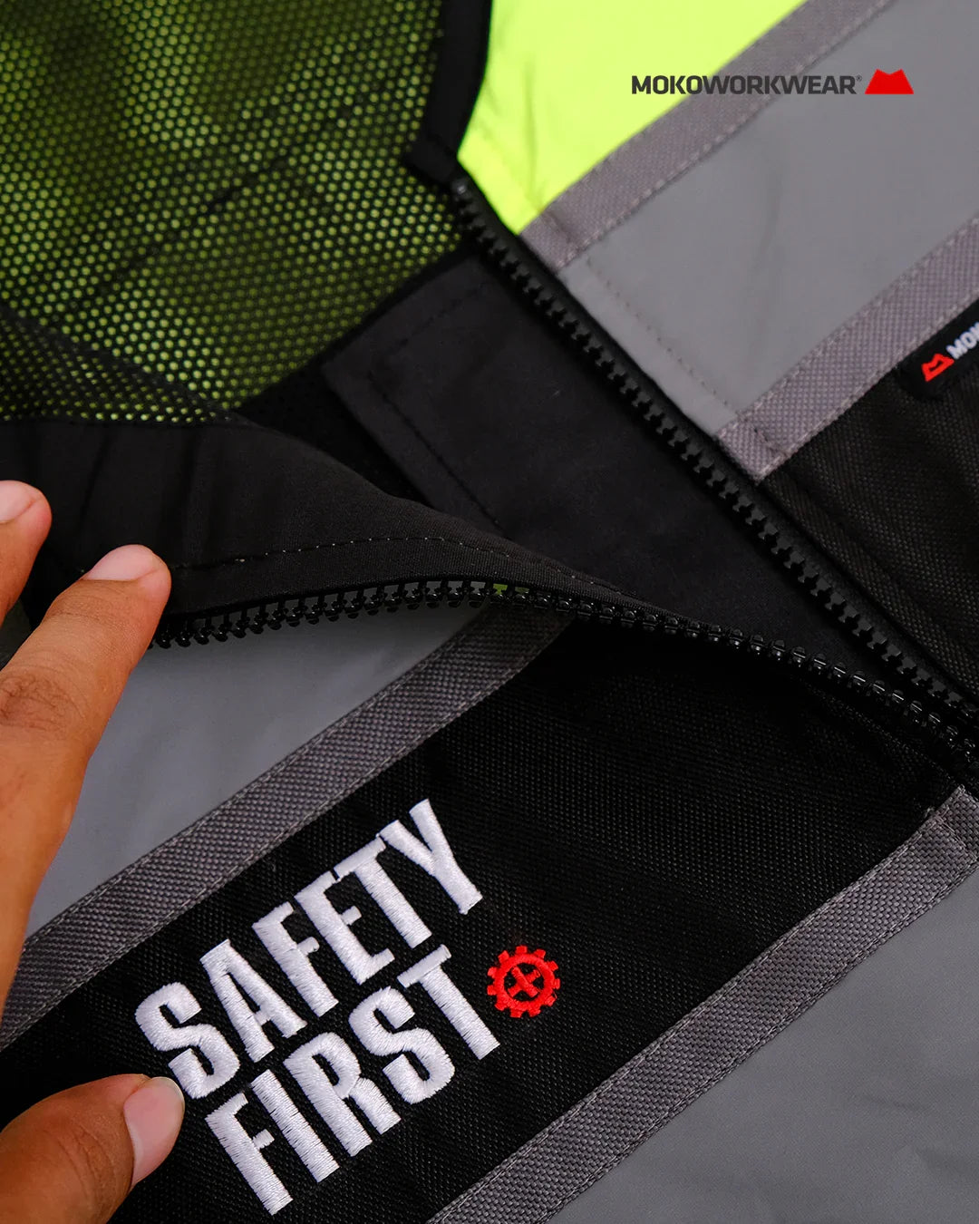 Vest WP Lime - Mokoworkwear