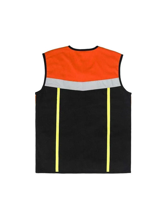 Vest Orange Black - Mokoworkwear