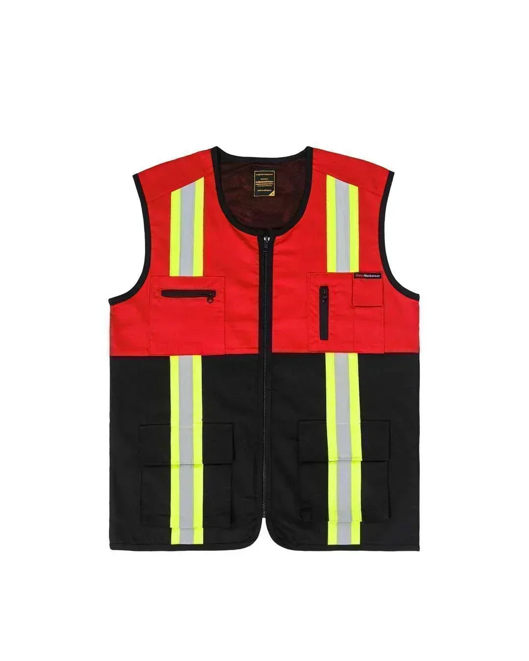 Vest Red Black - Mokoworkwear