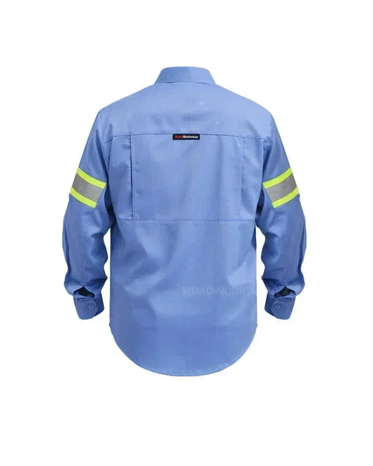 Wearpack Safety Light Blue Lime - Mokoworkwear
