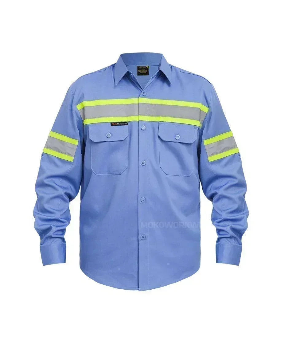 Wearpack Safety Light Blue Lime - Mokoworkwear