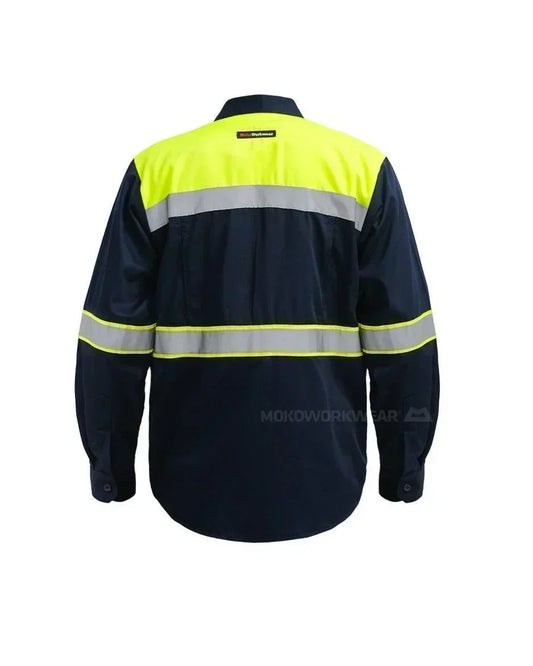 Wearpack Safety Lime Navy - Mokoworkwear