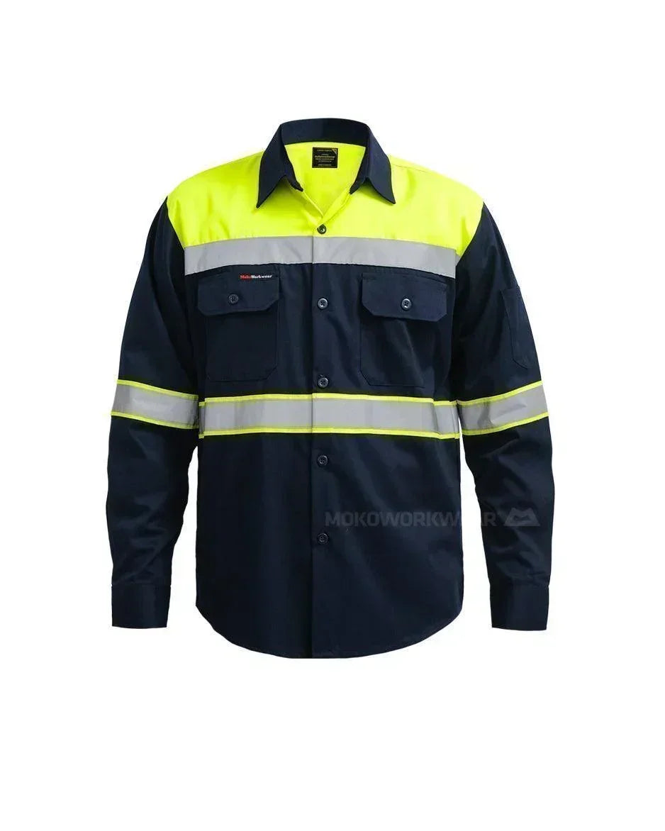 Wearpack Safety Lime Navy - Mokoworkwear
