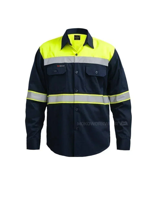 Wearpack Safety Lime Navy - Mokoworkwear