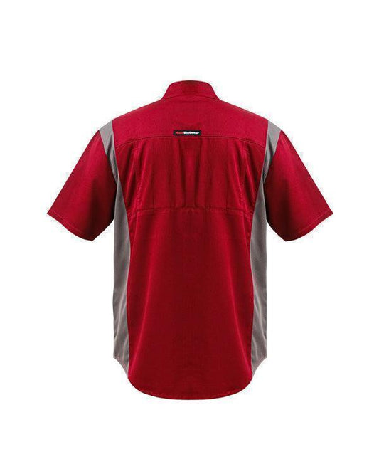 Shirt Maroon Charcoal - Mokoworkwear