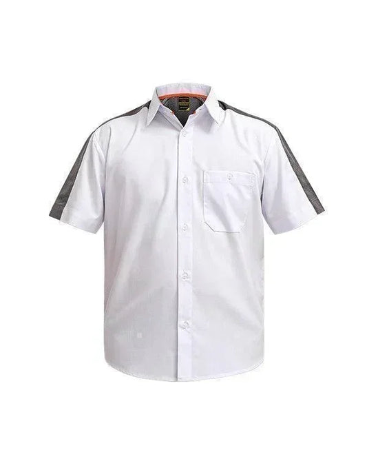 Shirt White Gray - Mokoworkwear
