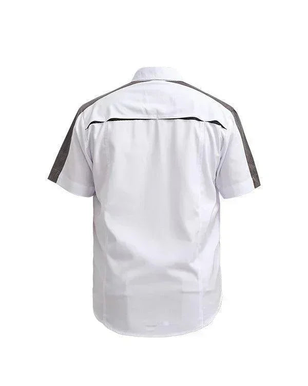 Shirt White Gray - Mokoworkwear