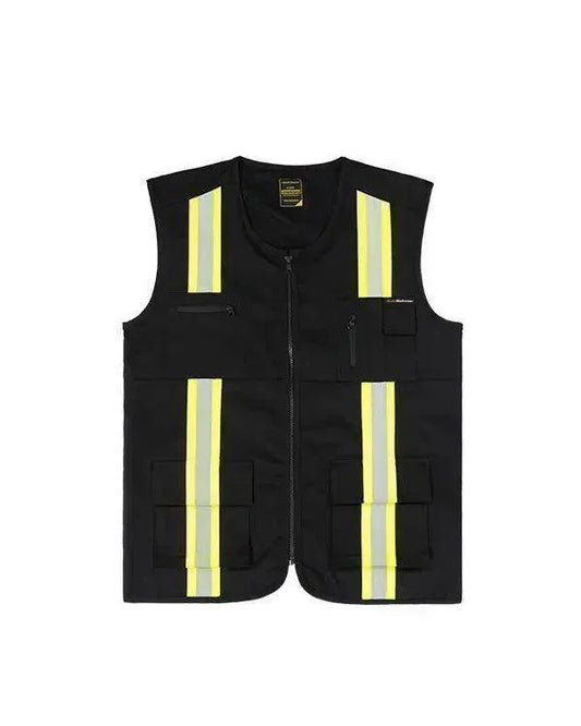 Vest Black List Lime - Mokoworkwear