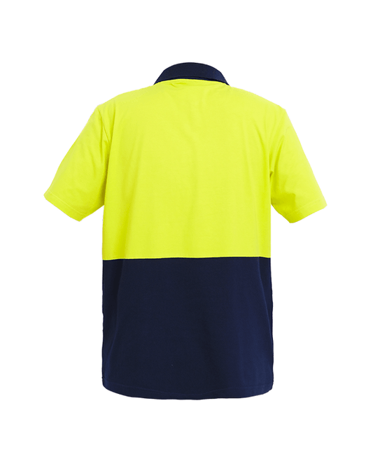 T-Shirt Electric Lime Navy - Mokoworkwear