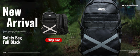 Tas Ransel Safety Hitam Mokoworkwear: Kuat untuk Proyek & Tambang