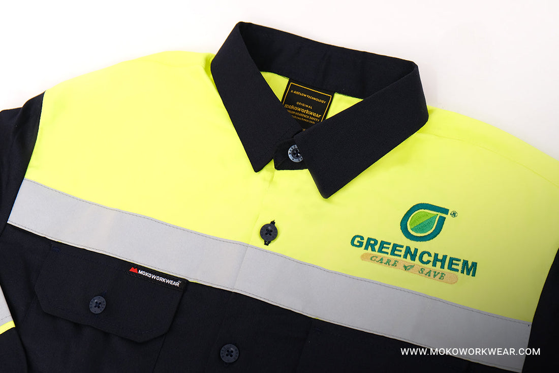Wearpack Safety Lime Navy PT Green Chemicals Indonesia
