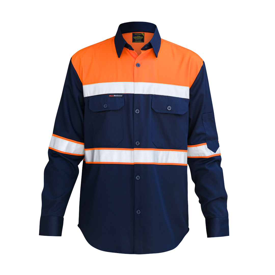 Wearpack Safety Orange Navy – Keamanan Maksimal dengan Tampilan Profesional