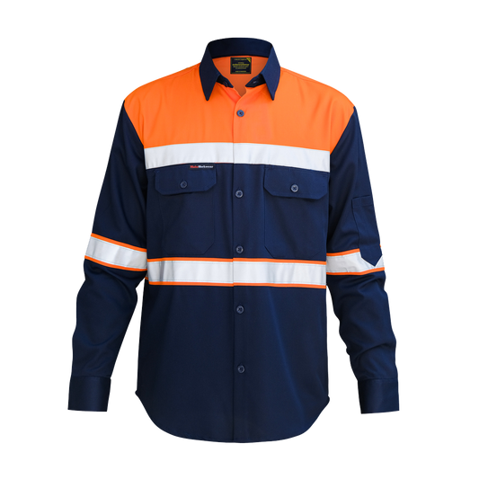 Wearpack Safety Orange Navy – Keamanan Maksimal dengan Tampilan Profesional