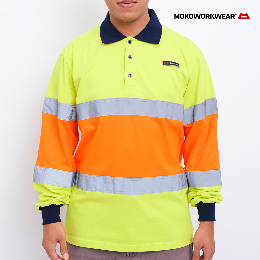 Polo Shirt Lime Orange Terbaru Dari Mokoworkwear - Mokoworkwear