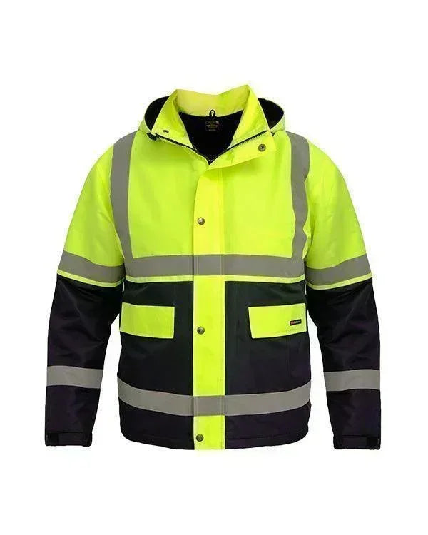 Safety Parka Lime - Mokoworkwear