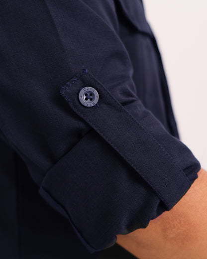 Tactical Ripstop Navy Shirt Mokoworkwear